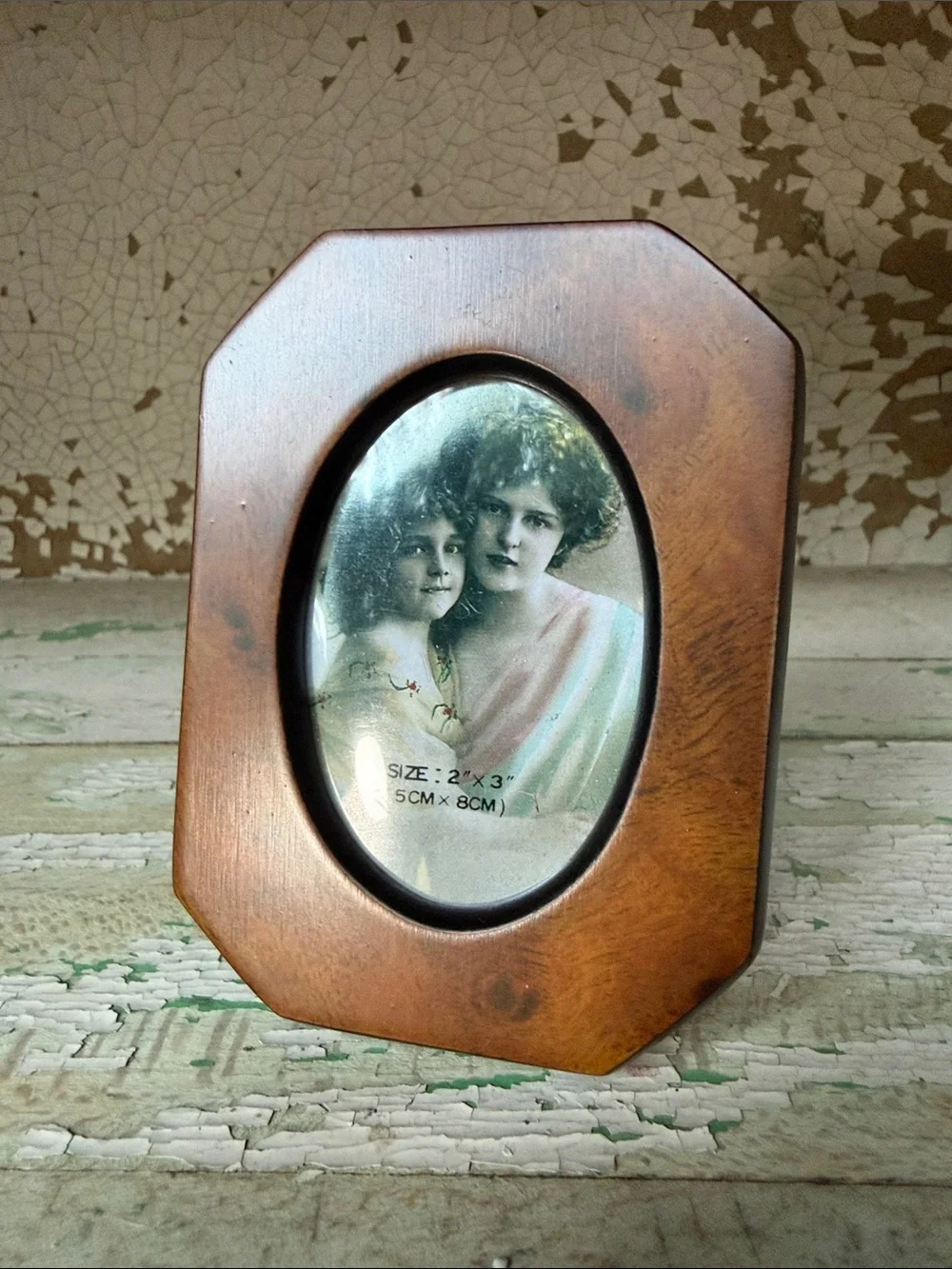 🌿Classic Wooden Looking Oval Photo Frame in Warm Brown